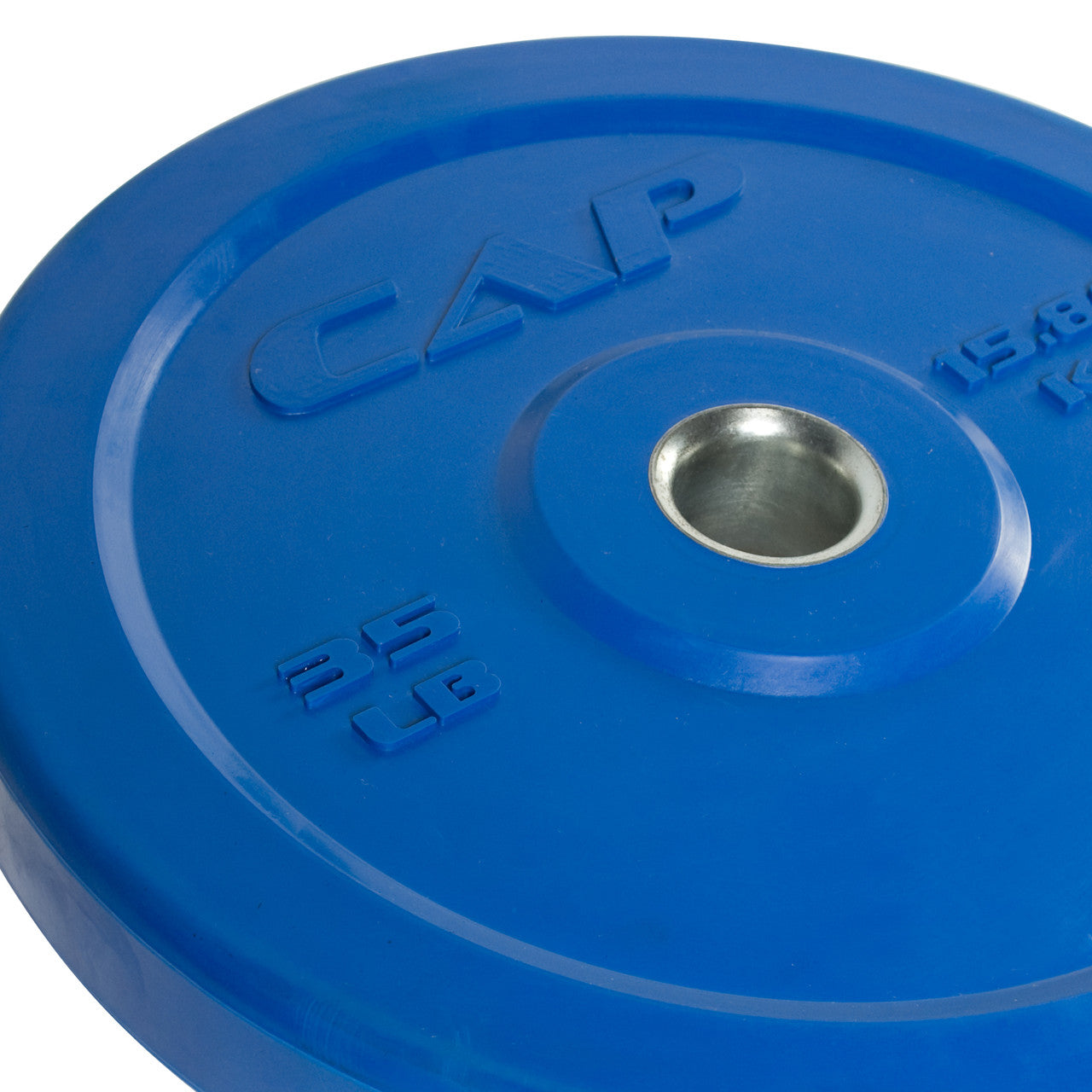 CAP 35 lb 2" Solid Rubber Bumper Plate; BLUE