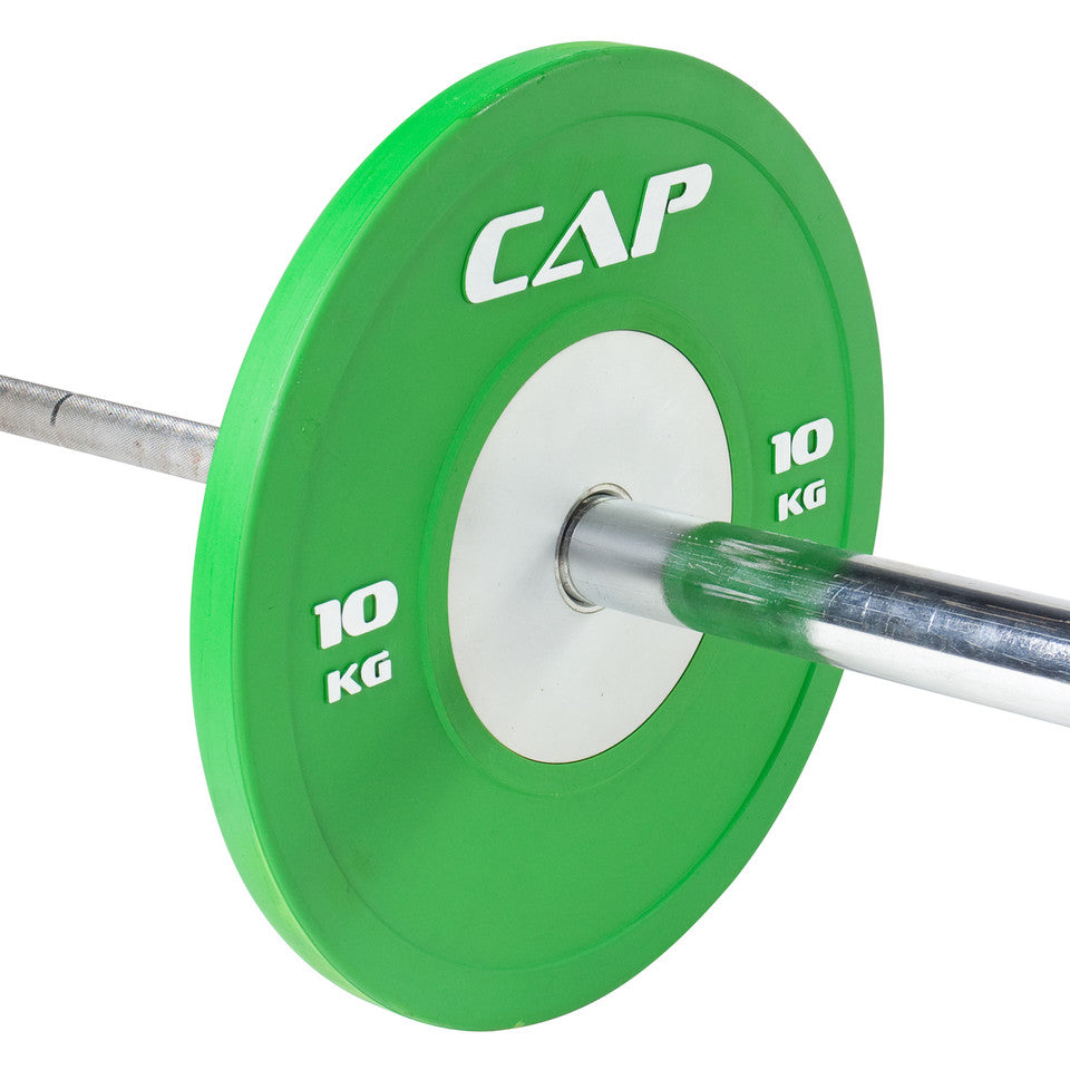 CAP 10 kg Olympic Rubber Bumper Plate with Steel Hub-GREEN