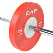 CAP 25 kg Olympic Rubber Bumper Plate with Steel Hub-RED