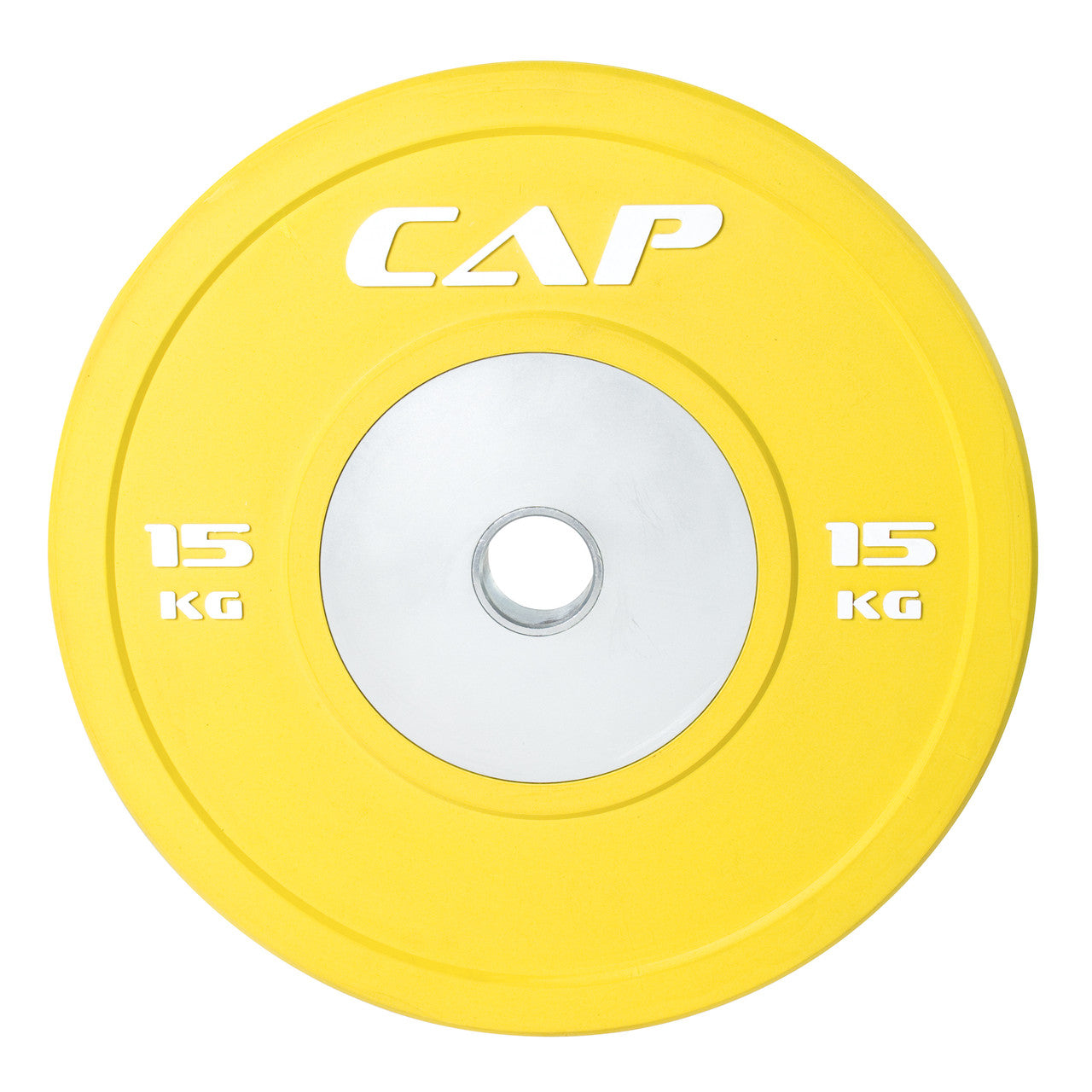 CAP 15 kg Olympic Rubber Bumper Plate w Steel Hub-YELLOW