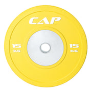 CAP 15 kg Olympic Rubber Bumper Plate w Steel Hub-YELLOW