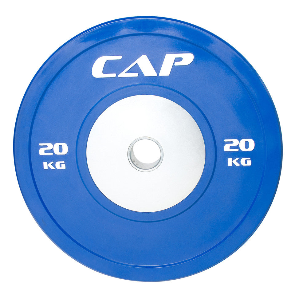 CAP 20 kg Olympic Rubber Bumper Plate with Steel Hub-BLUE