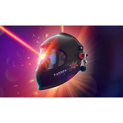 Welding Helmet, CLT, Black, Level 3-8 Manual, 4-12 ShadeTronic, panoramaxx hybrid clt - black: Laser- / welding helmet