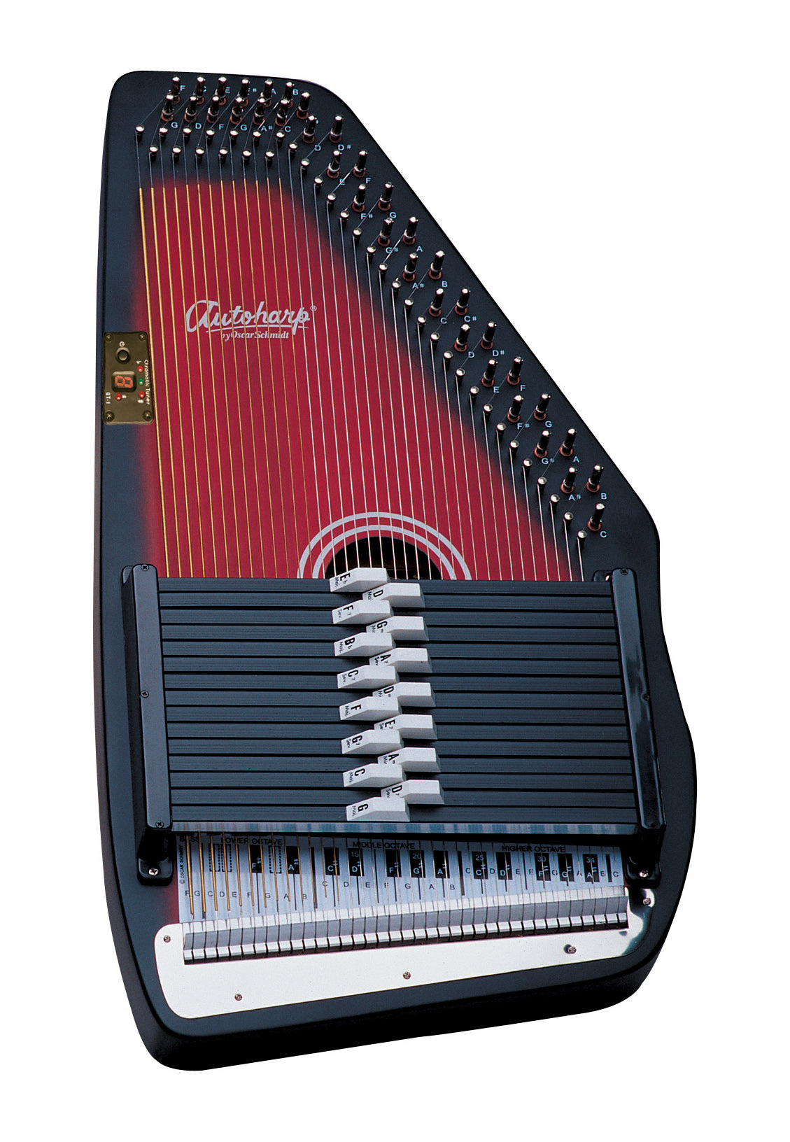 Oscar Schmidt OS15B 15 Chord Acoustic Auto Harp. Tobacco Sunburst