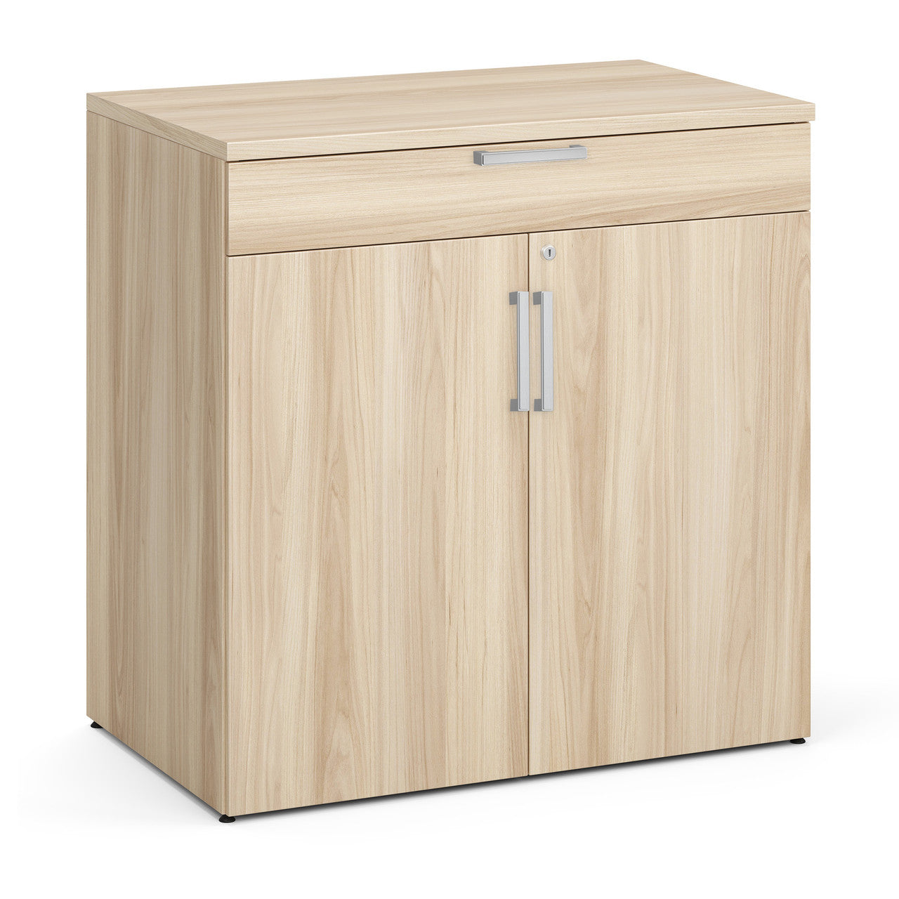 OfficeSource Laminate Buffet Credenza with Top Drawer and Doors - American Elm