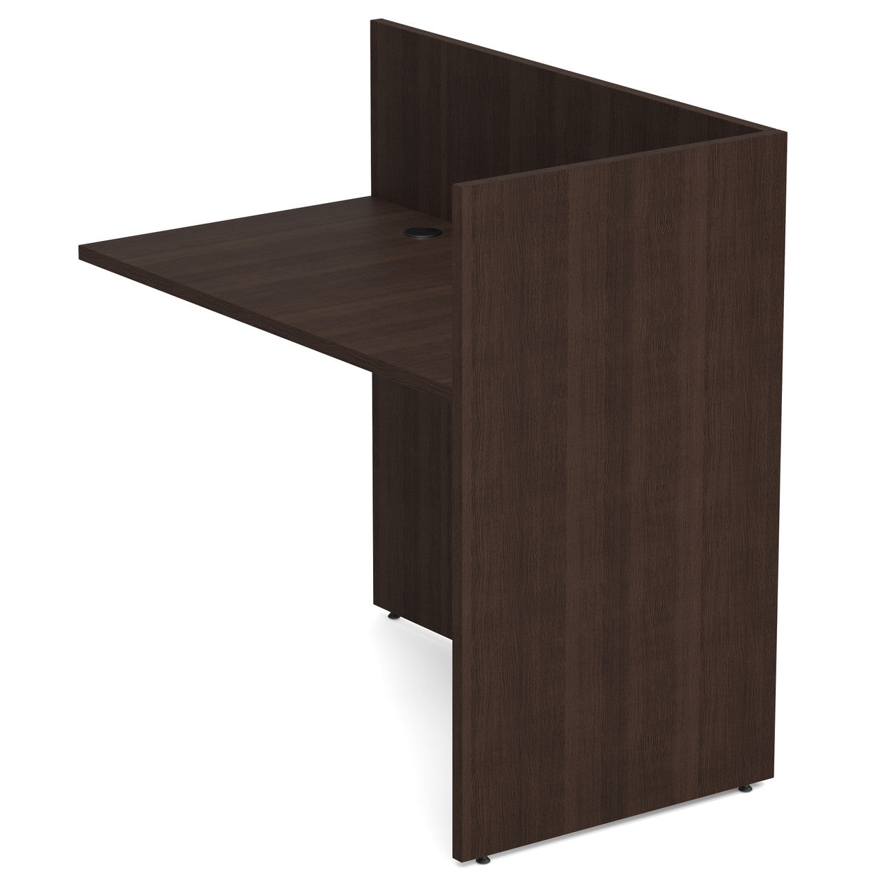 OfficeSource Laminate Reception Return Shell - Mahogany