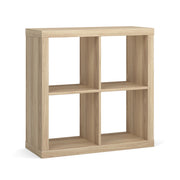 OfficeSource Laminate 4-Cube Storage Bookcase - American Elm