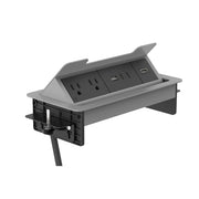 OfficeSource  Pop-Up Power Insert with 6' Power Cord - Silver