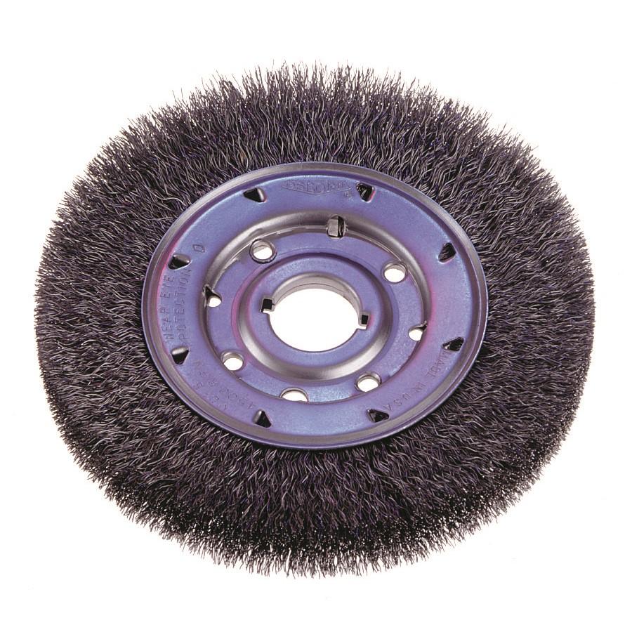 OSBORN, 8” MEDIUM FACE WIRE WHEEL (.0118 X 5/8” WIDE X 1-1/4” AH)