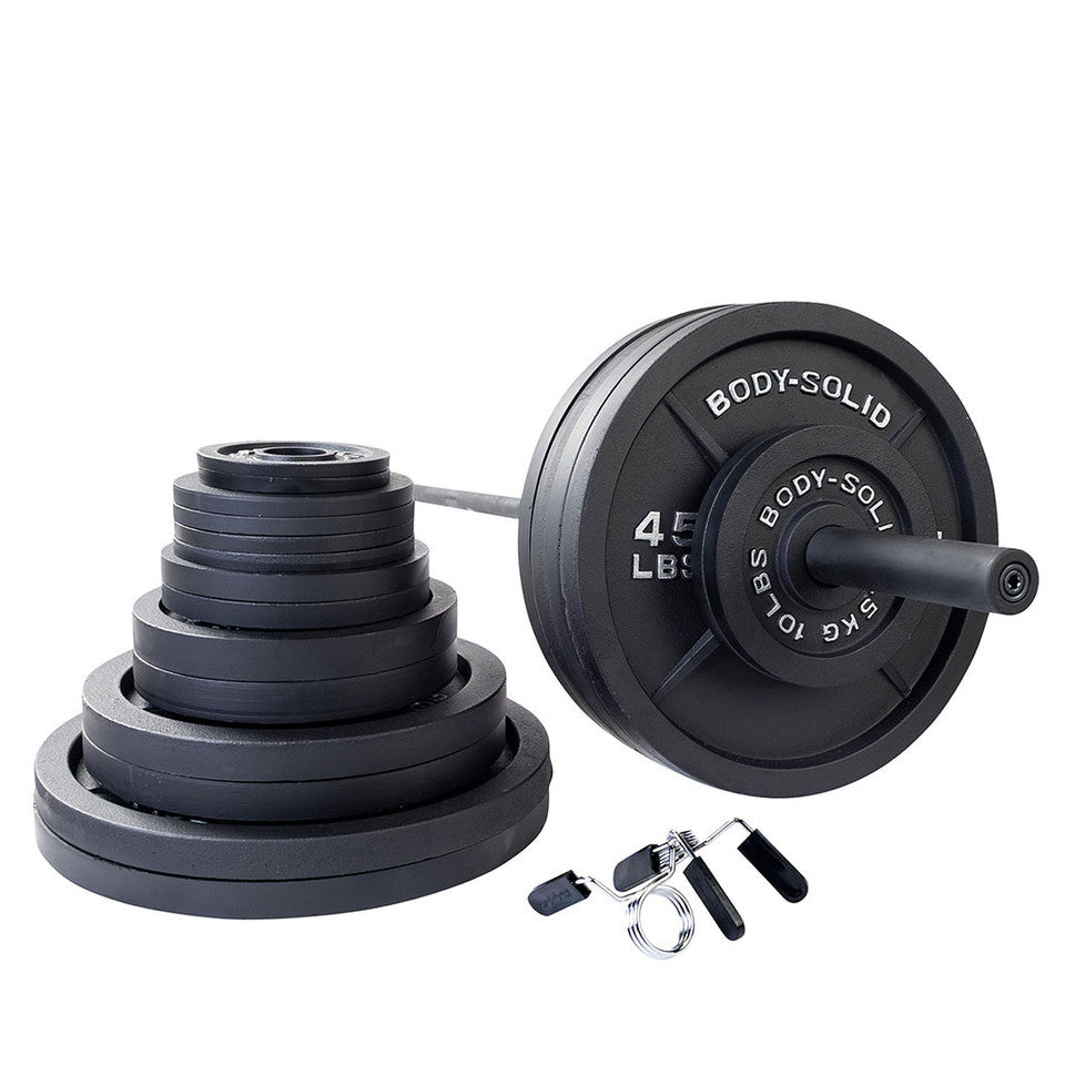 500 Lb Cast Oly Set, Black Bar