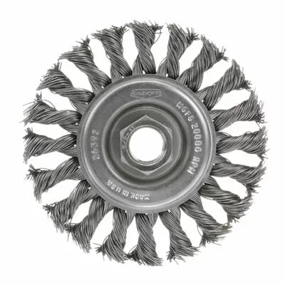 OSBORN, KNOT WIRE WHEEL (4” OD X .020” STEEL X 5/8-11 AH){Clamshell}