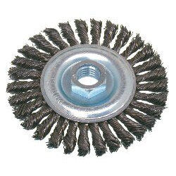 OSBORN, CABLE KNOT WIRE WHEEL (4” OD X .020” STEEL X 5/8-11 NC AH){Clamshell}