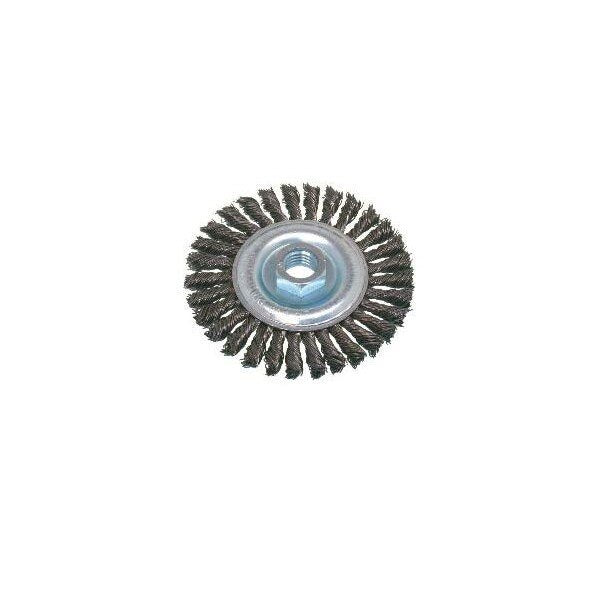 OSBORN, CABLE KNOT WIRE WHEEL (4” OD X .020” SS X 5/8-11 NC AH){Clamshell}
