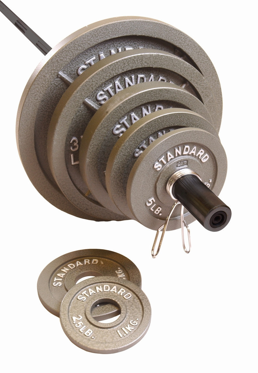 CAP Olympic Barbell Set, Gray, 300 lb