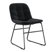 OfficeSource Jaden Full-back Fabric Guest Chair - Set of 2 - Black