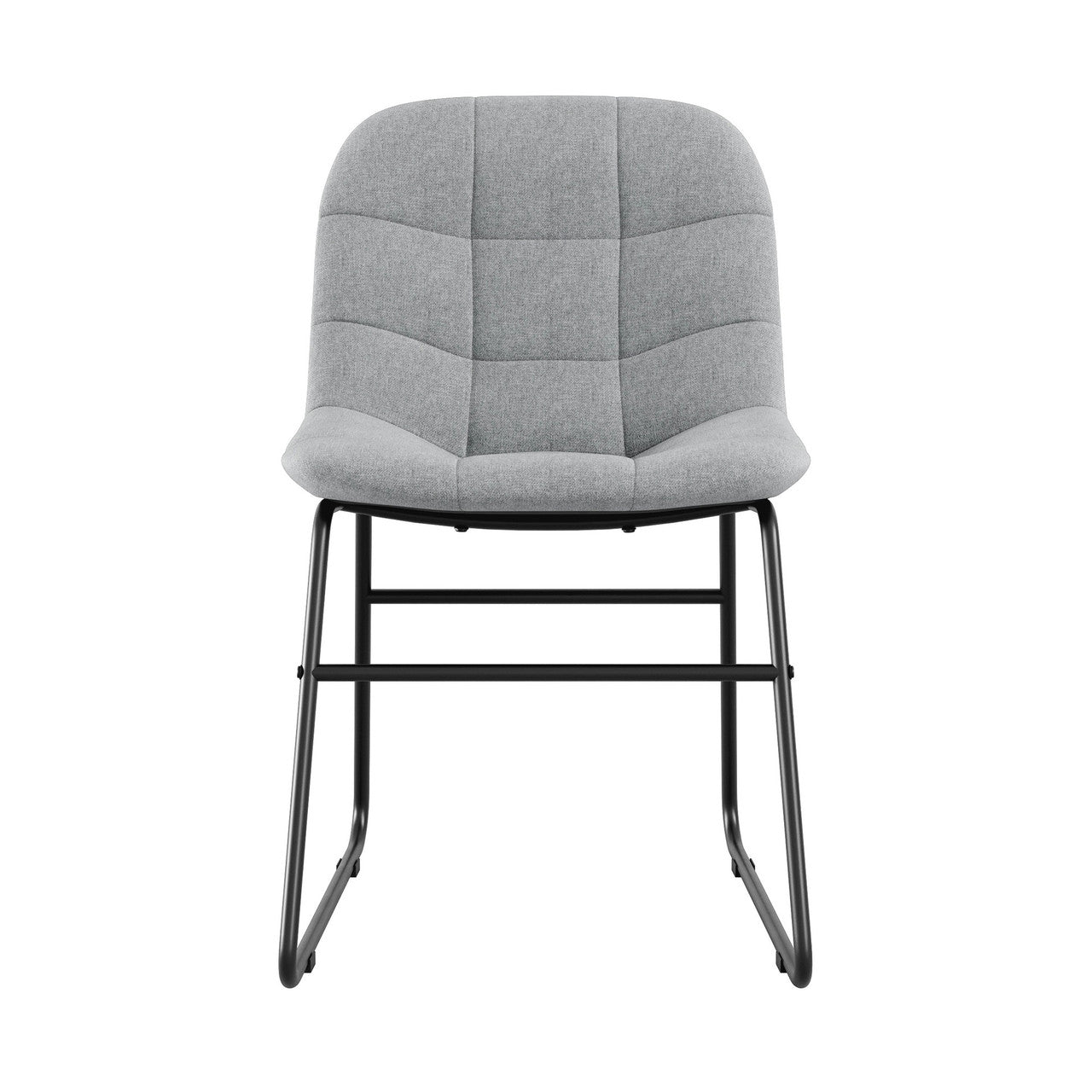 OfficeSource Jaden Full-back Fabric Guest Chair - Set of 2 - Light Gray