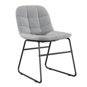 OfficeSource Jaden Full-back Fabric Guest Chair - Set of 2 - Light Gray