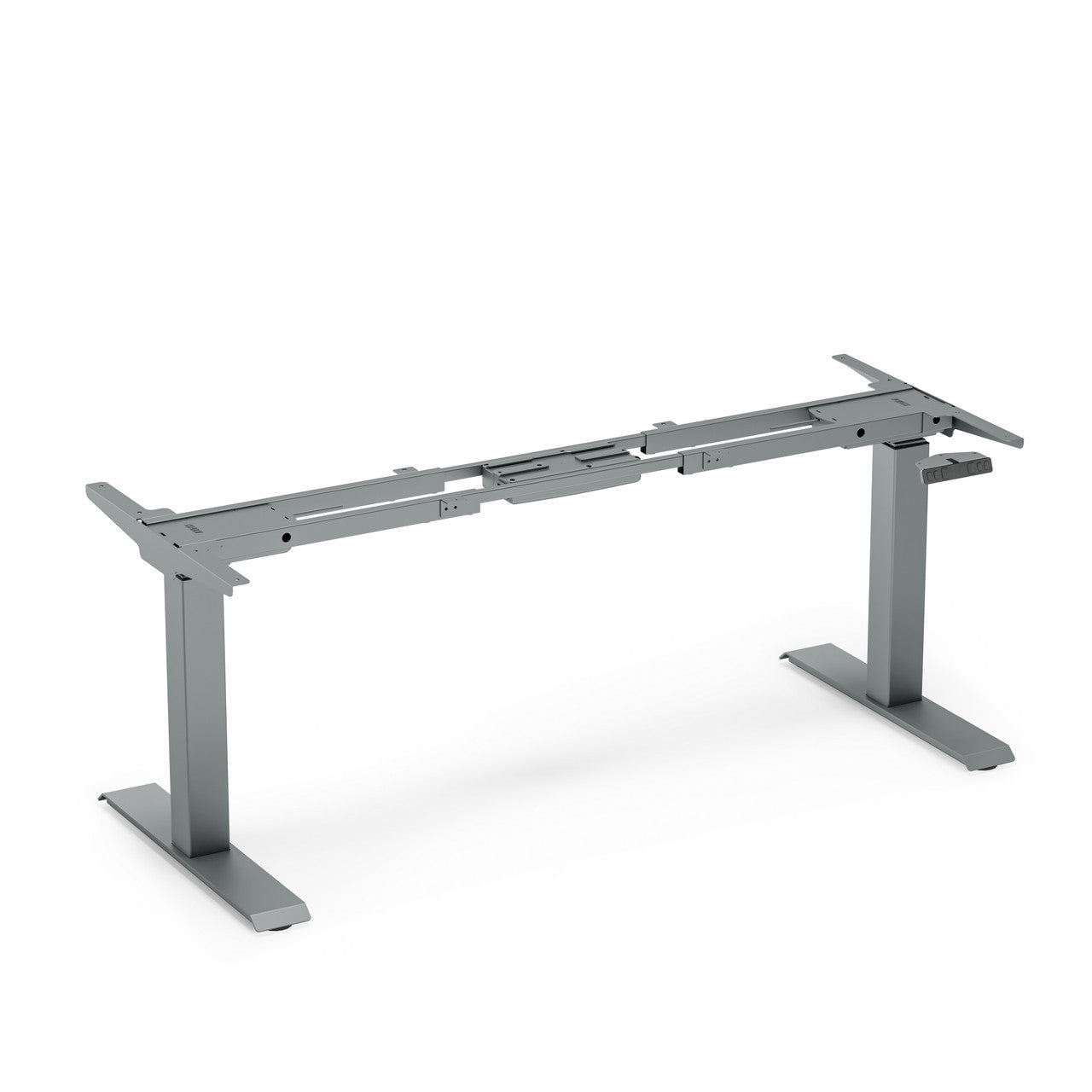 OfficeSource  Quick Install 2-Stage Dual Motor Electric Height Adjustable Base - Silver