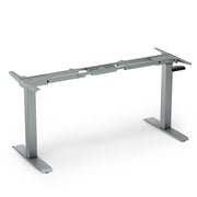 OfficeSource  Quick Install 3-Stage Dual Motor Electric Height Adjustable Base - Silver