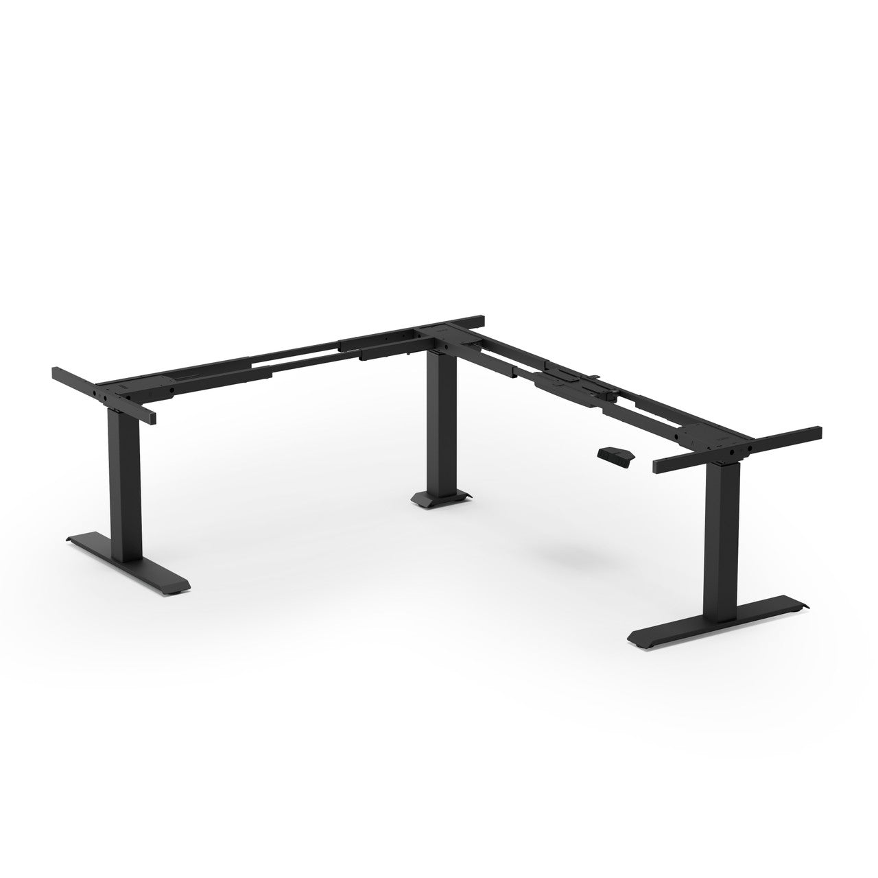 OfficeSource  Quick Install 3-Stage Deluxe Tri Motor Electric Height Adjustable Base - Black