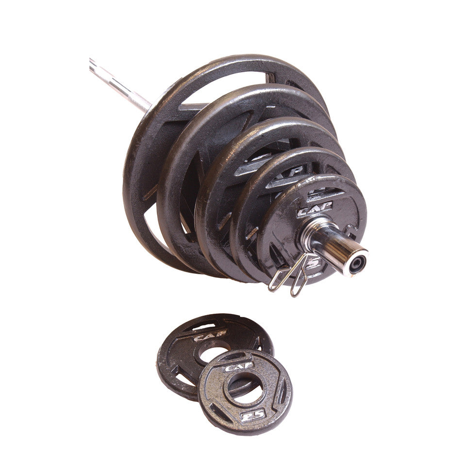 CAP 300 lb Olympic Weight Set, Black