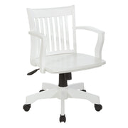 Deluxe Wood Banker's Chair - White Finish