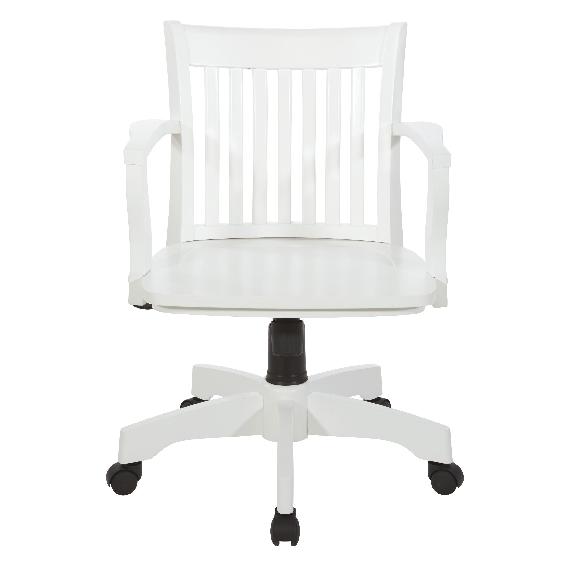 Deluxe Wood Banker's Chair - White Finish
