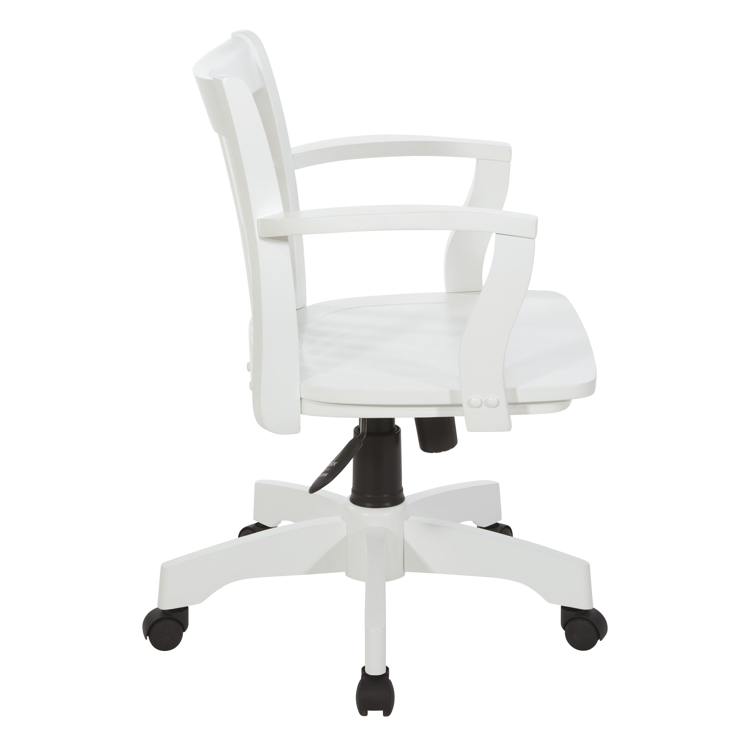 Deluxe Wood Banker's Chair - White Finish
