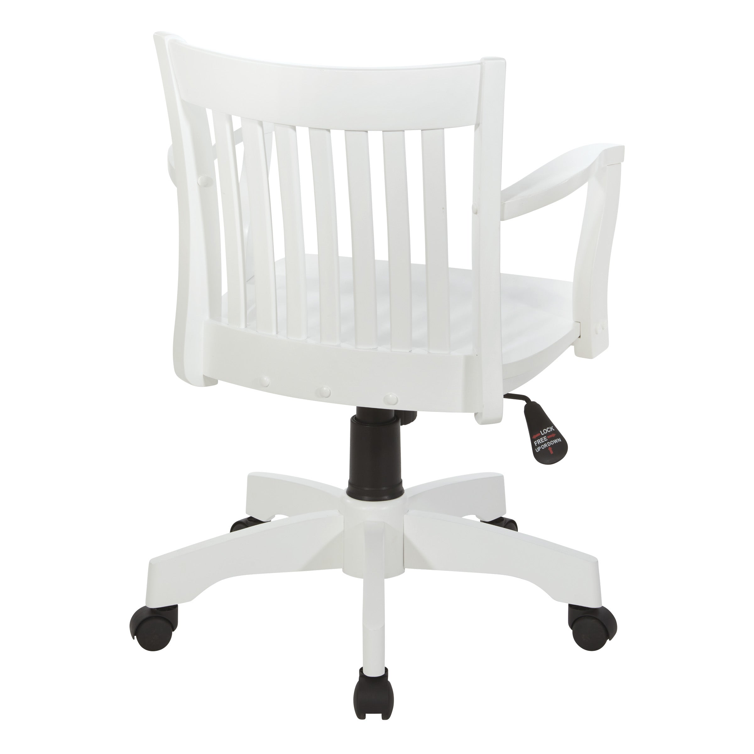 Deluxe Wood Banker's Chair - White Finish