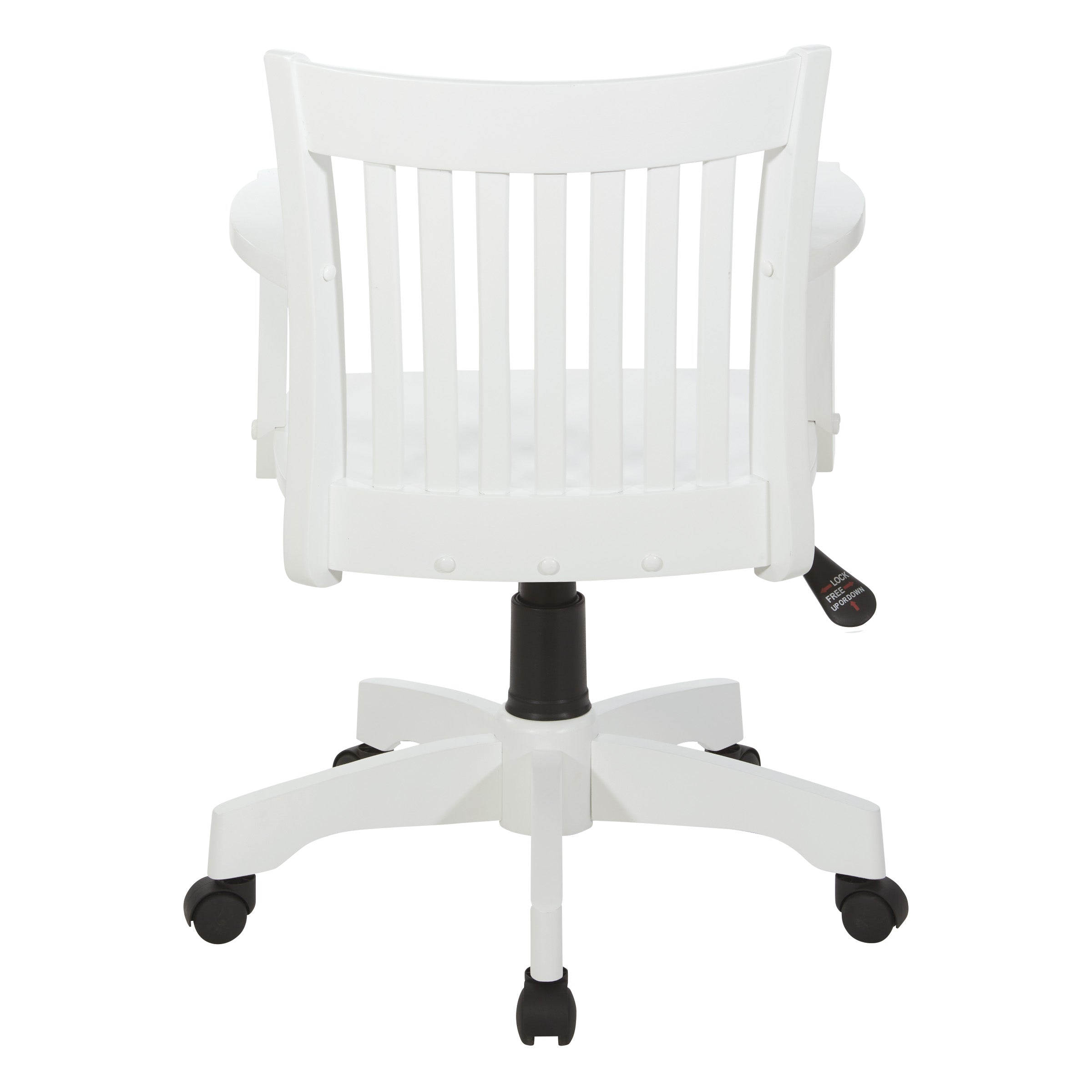 Deluxe Wood Banker's Chair - White Finish