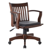 Deluxe Wood Banker's Chair - Espresso Finish