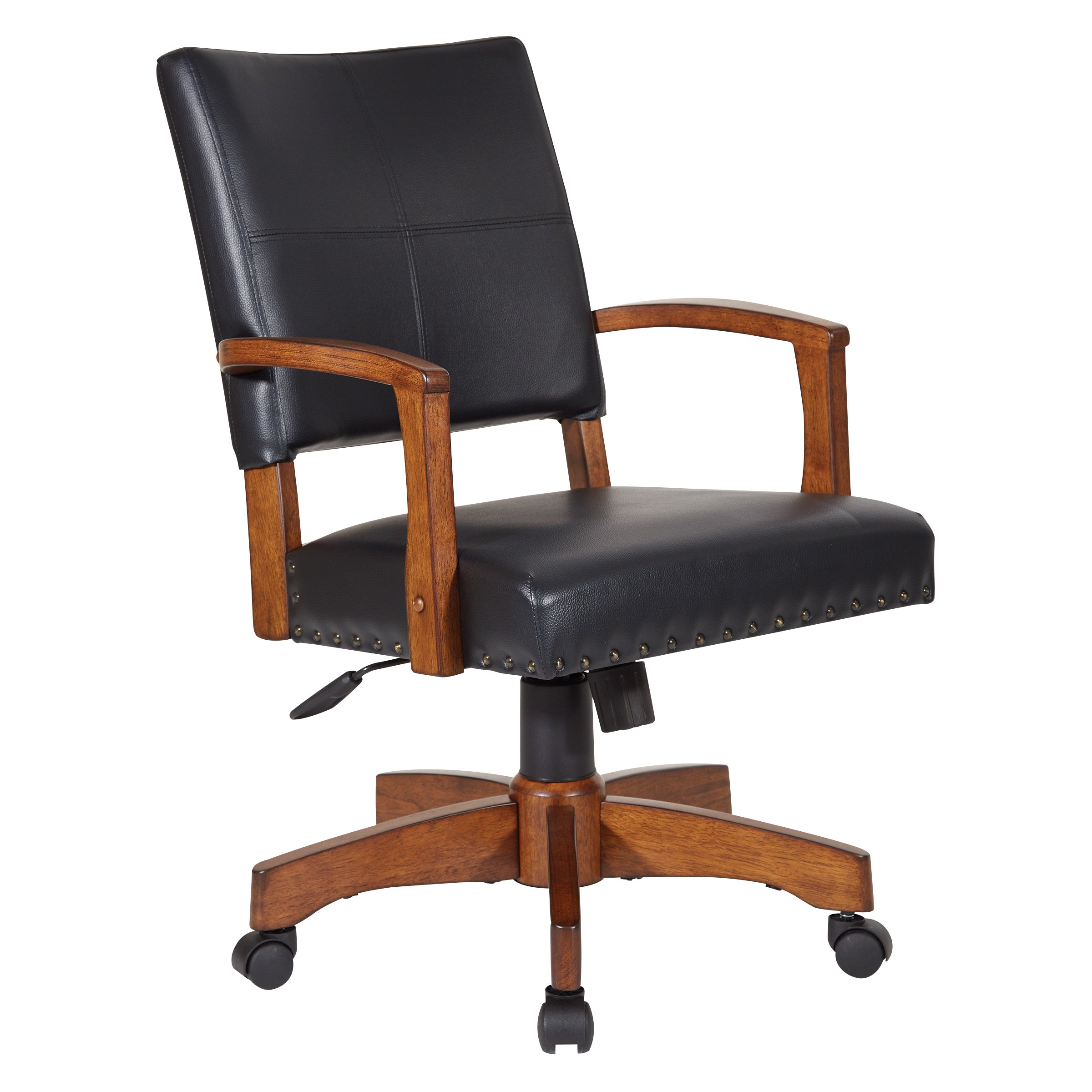 Deluxe Wood Bankers Chair - Black