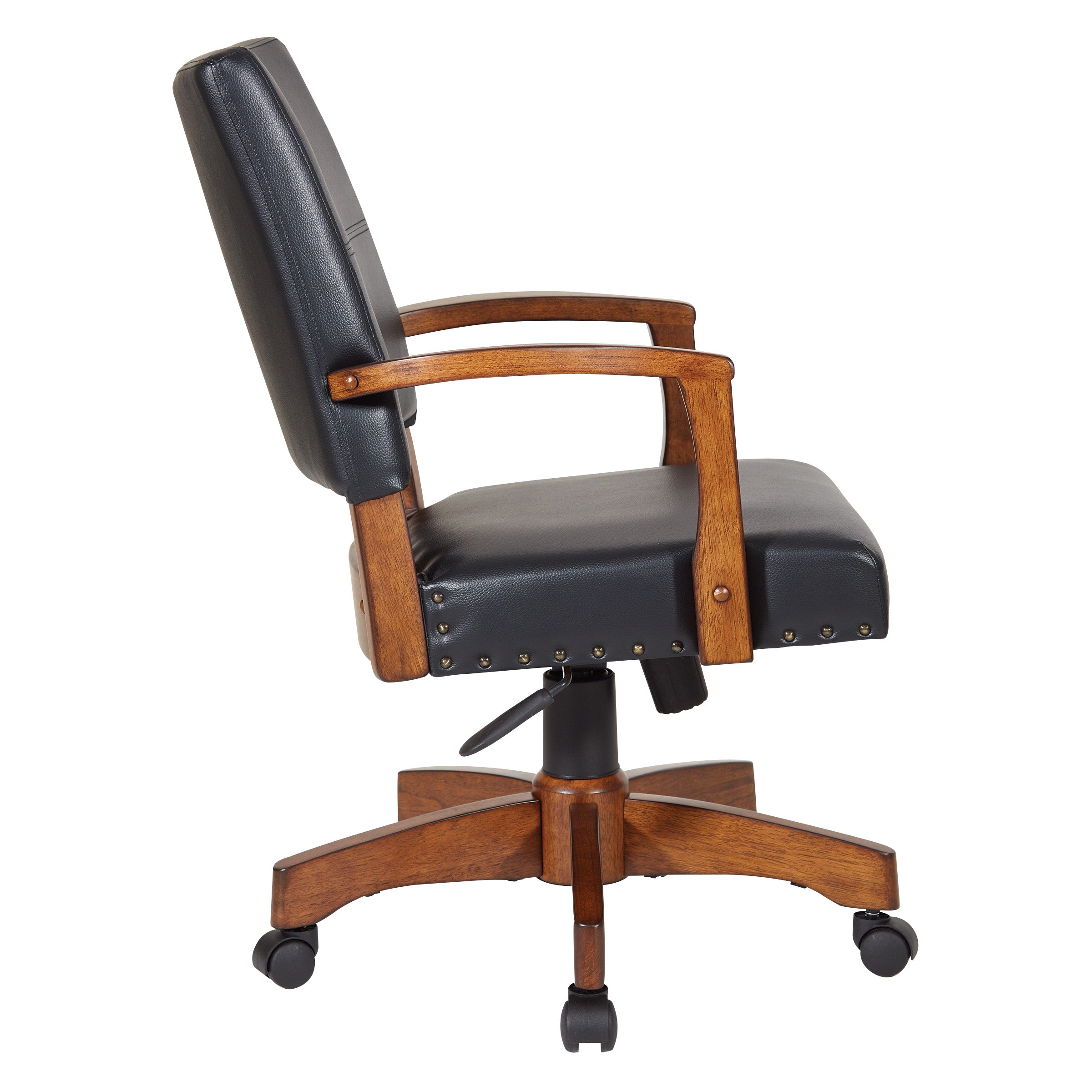 Deluxe Wood Bankers Chair - Black