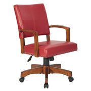 Deluxe Wood Bankers Chair - Red