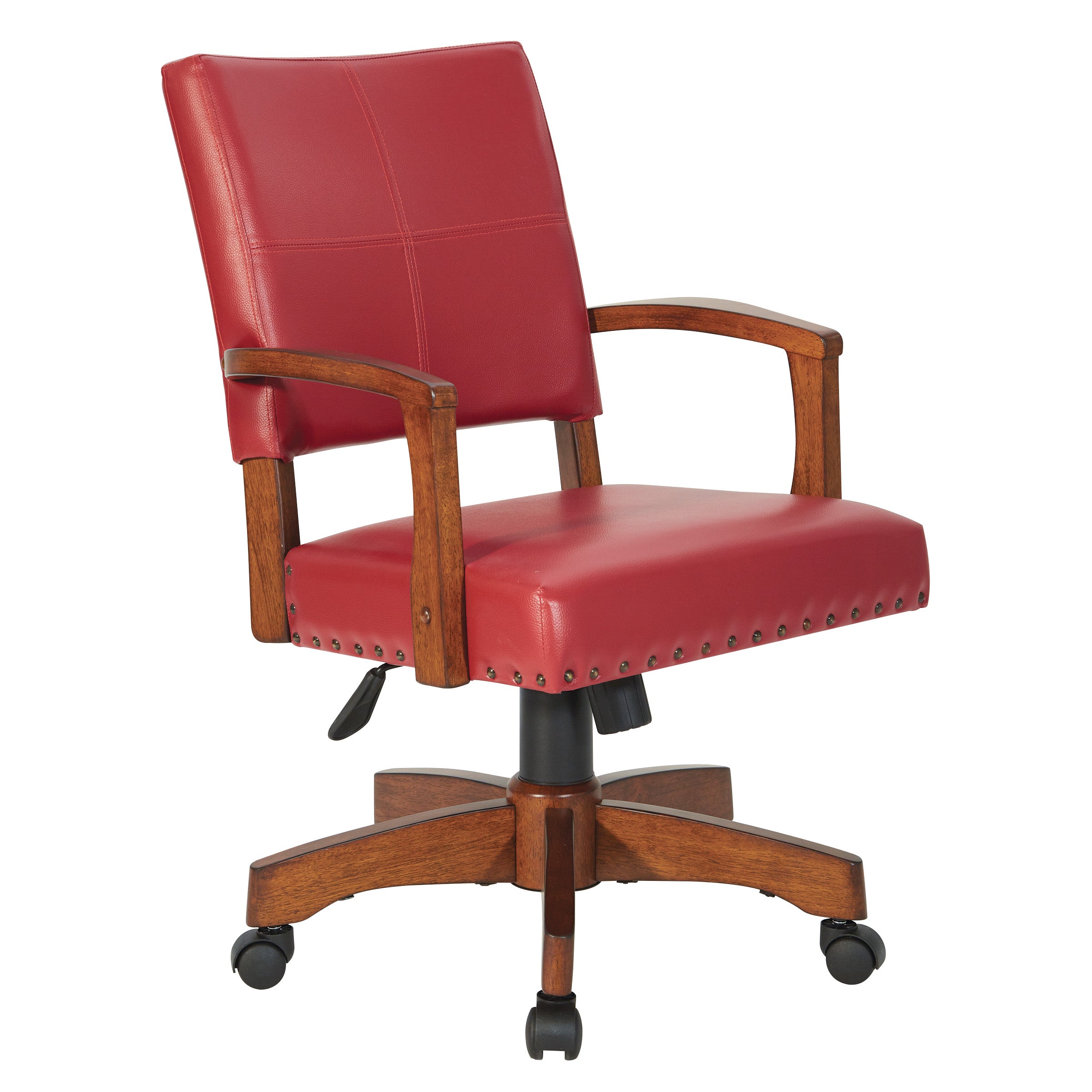 Deluxe Wood Bankers Chair - Red