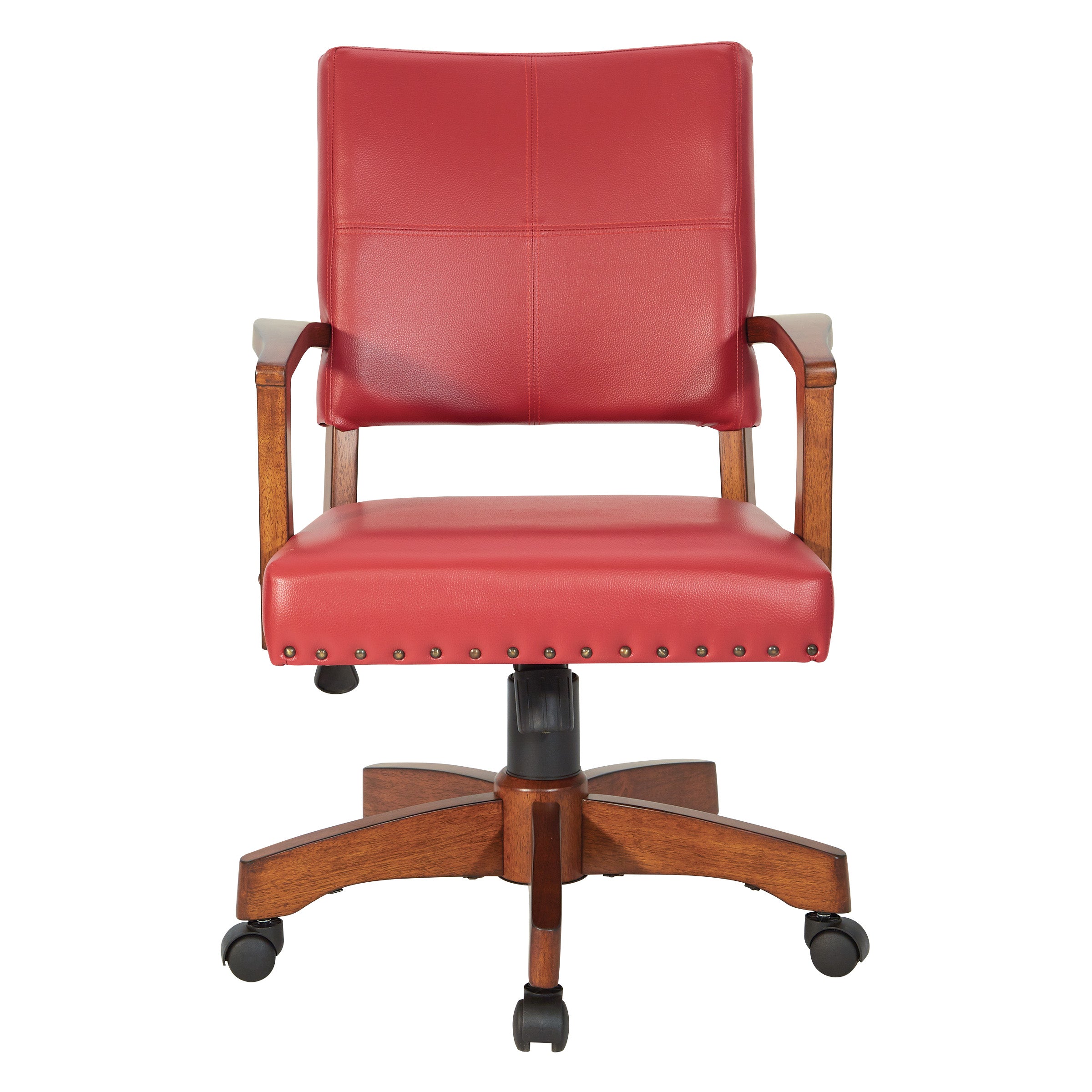 Deluxe Wood Bankers Chair - Red