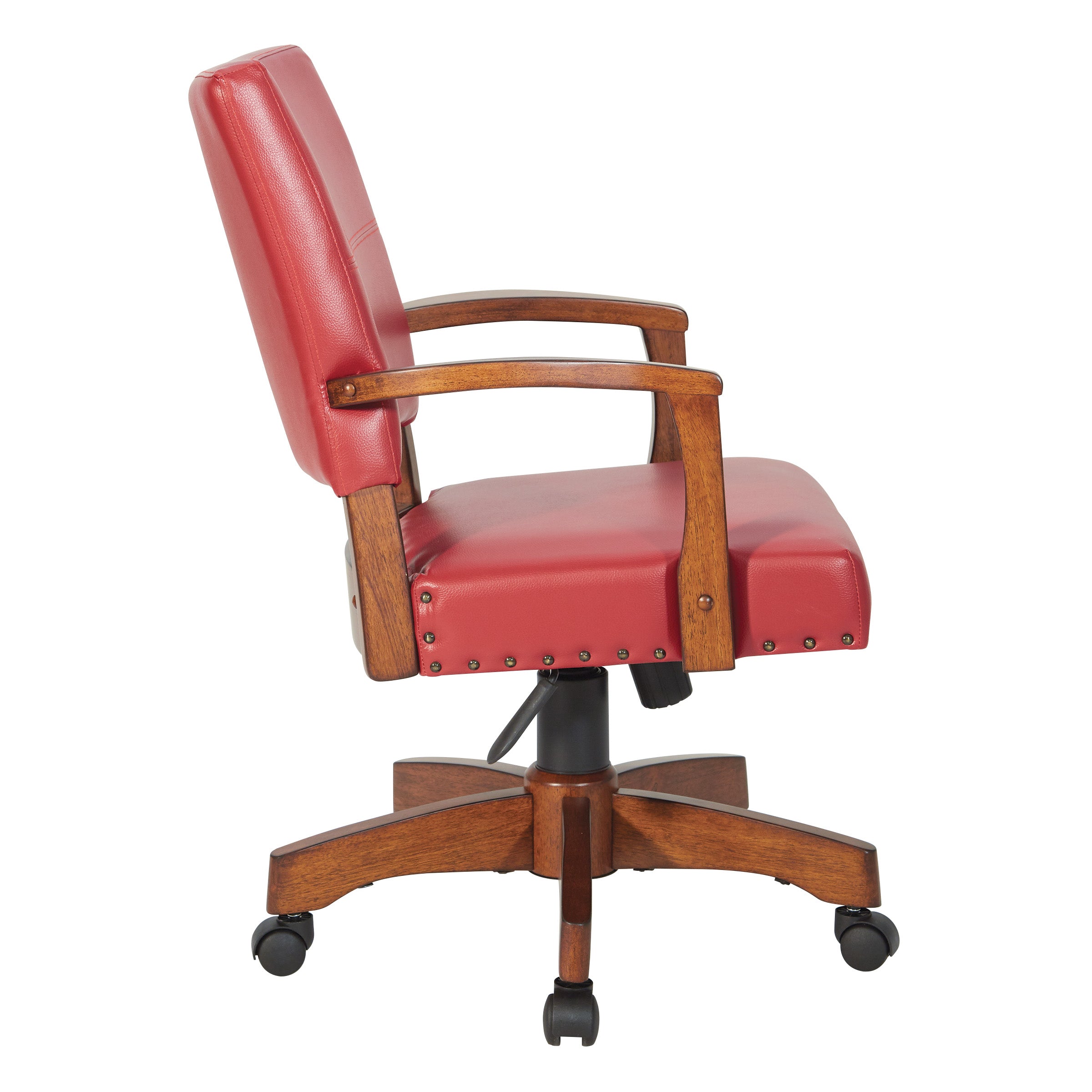 Deluxe Wood Bankers Chair - Red