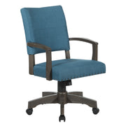 Santina Bankers Chair - Antique Grey / Blue