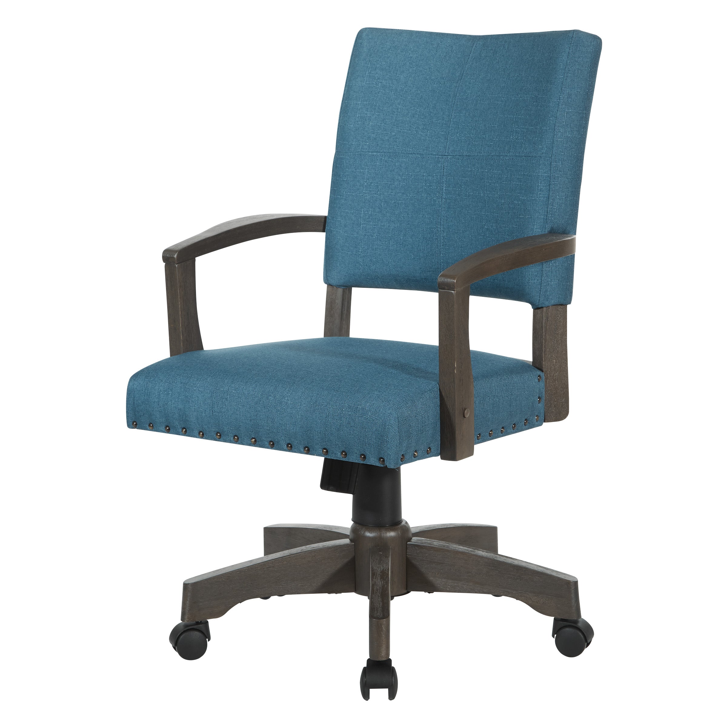 Santina Bankers Chair - Antique Grey / Blue