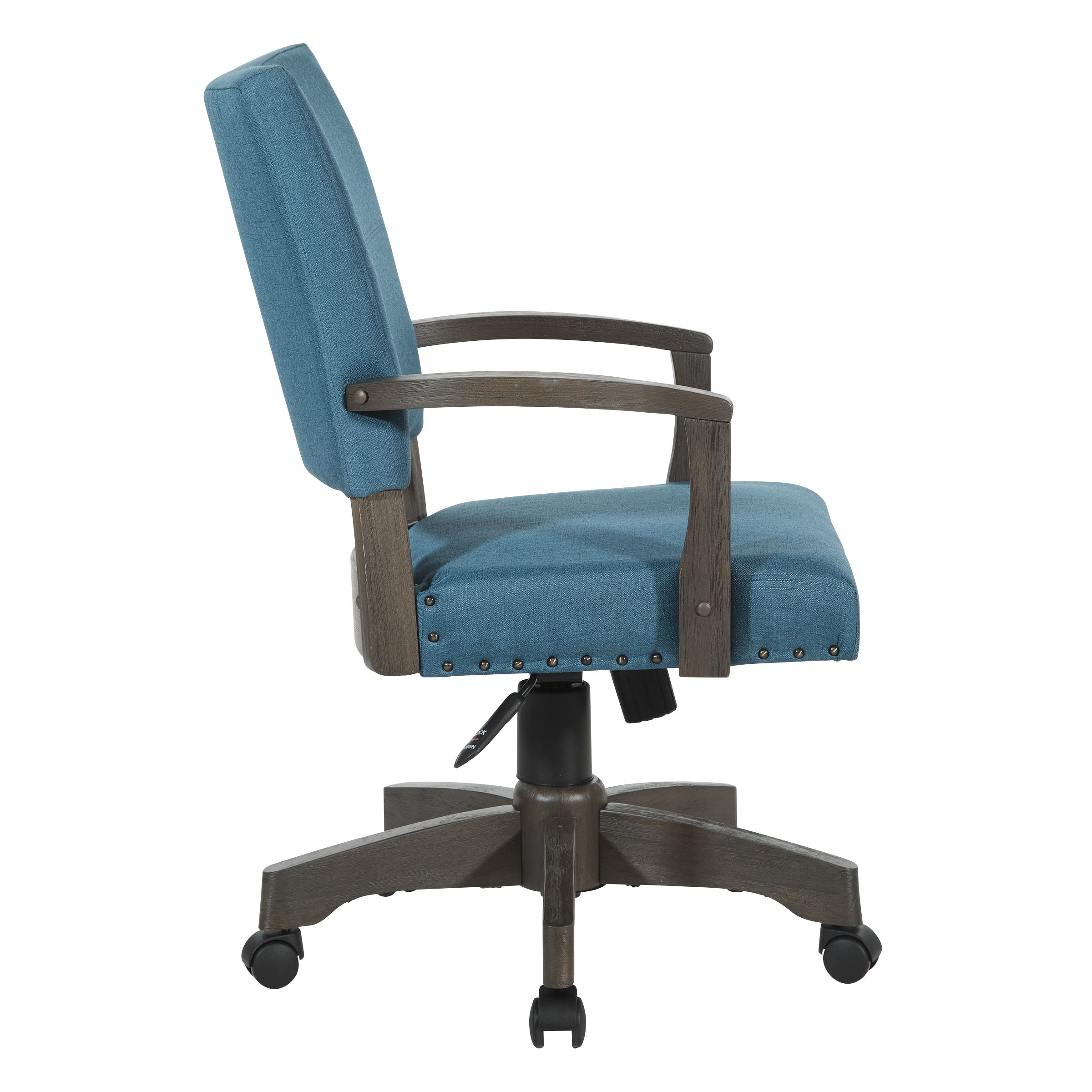 Santina Bankers Chair - Antique Grey / Blue
