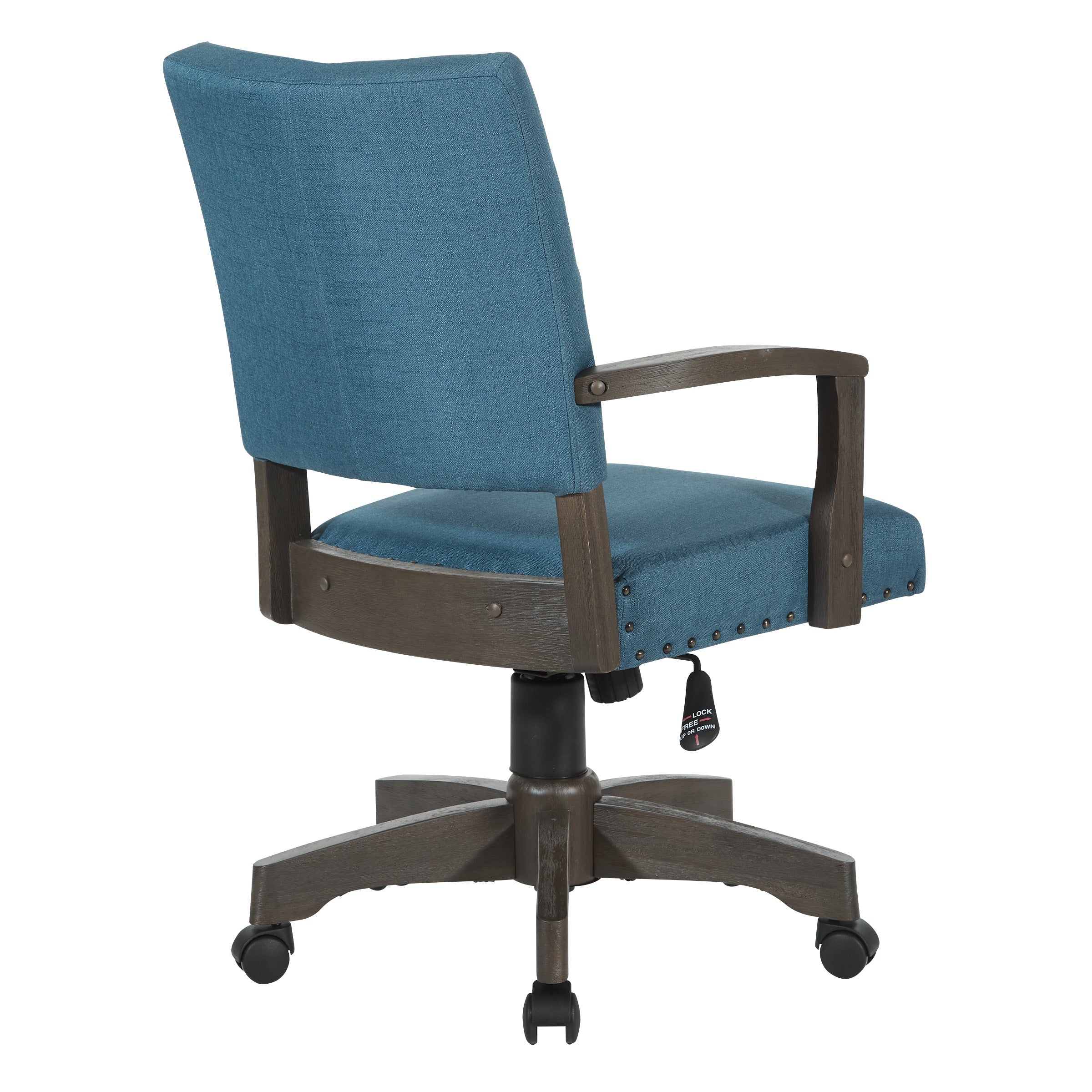 Santina Bankers Chair - Antique Grey / Blue