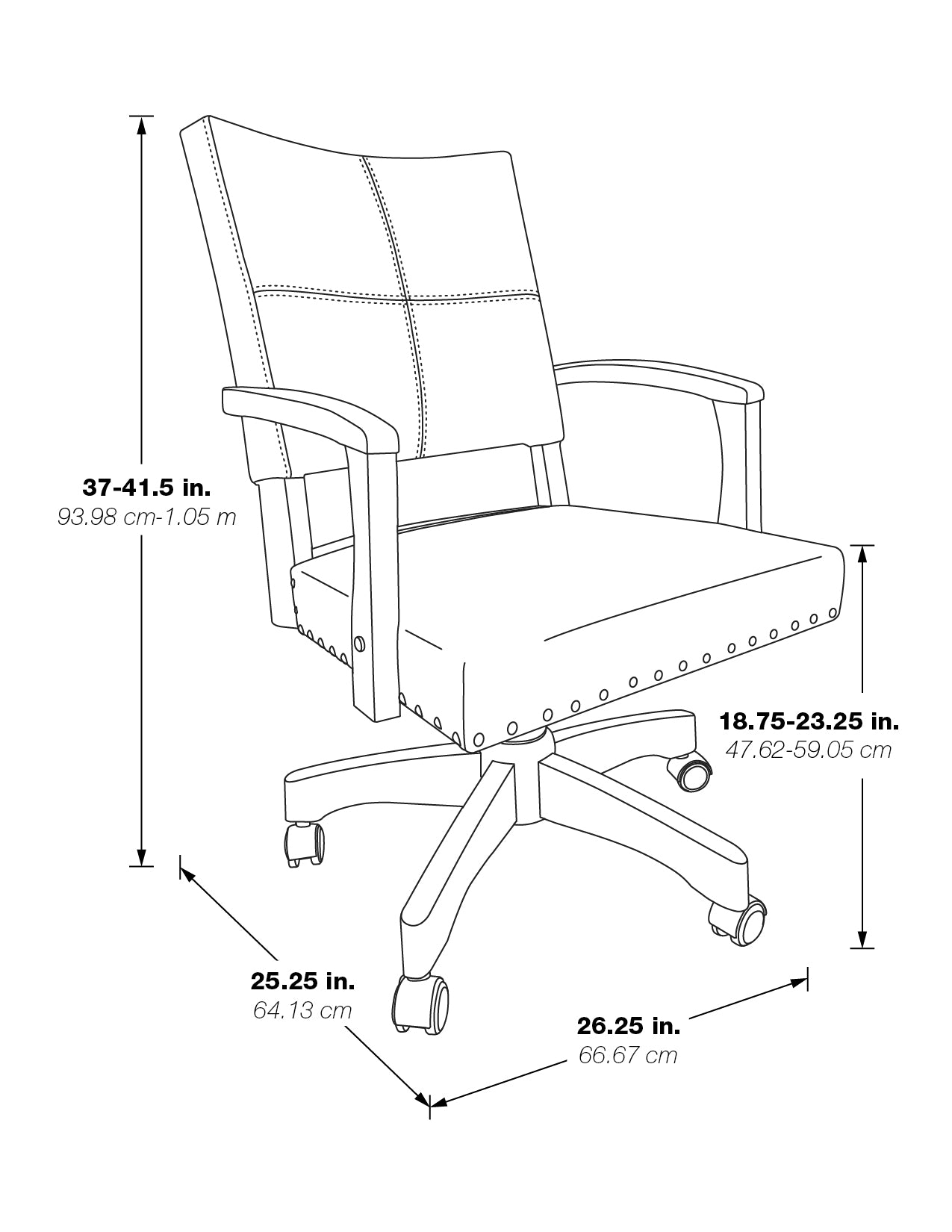 Santina Bankers Chair - Antique Grey / Grey
