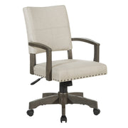 Santina Bankers Chair - Antique Grey / Ivory