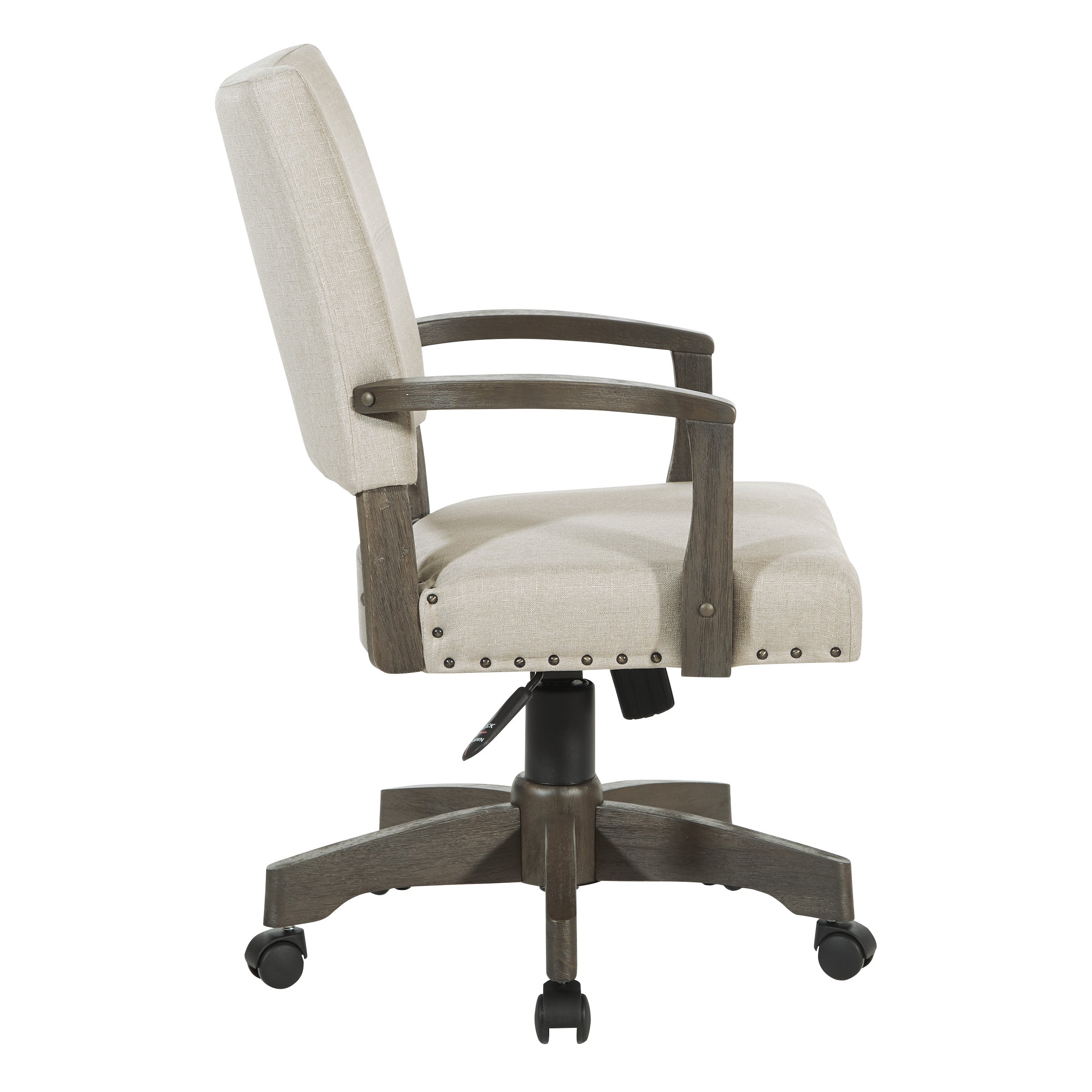 Santina Bankers Chair - Antique Grey / Ivory