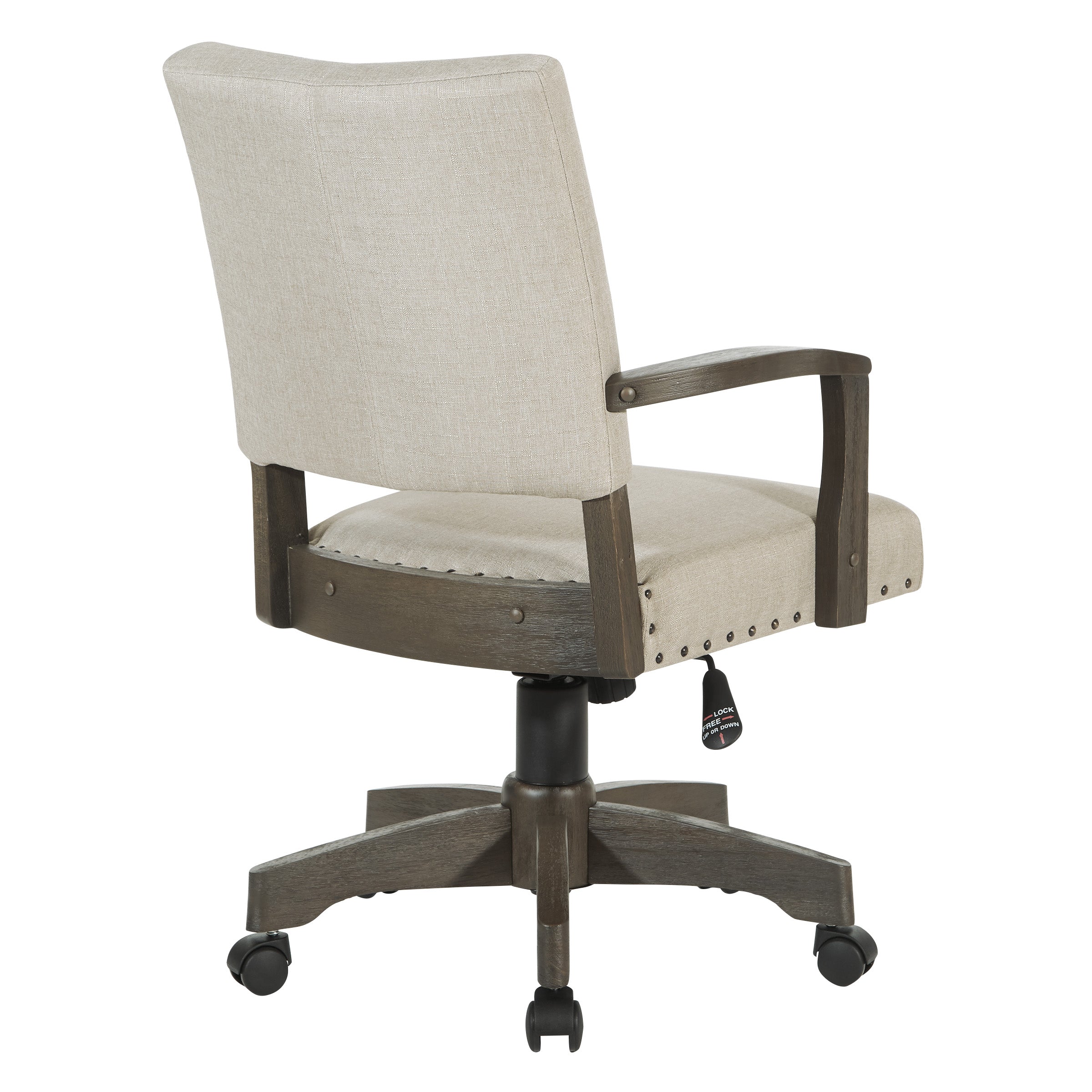 Santina Bankers Chair - Antique Grey / Ivory