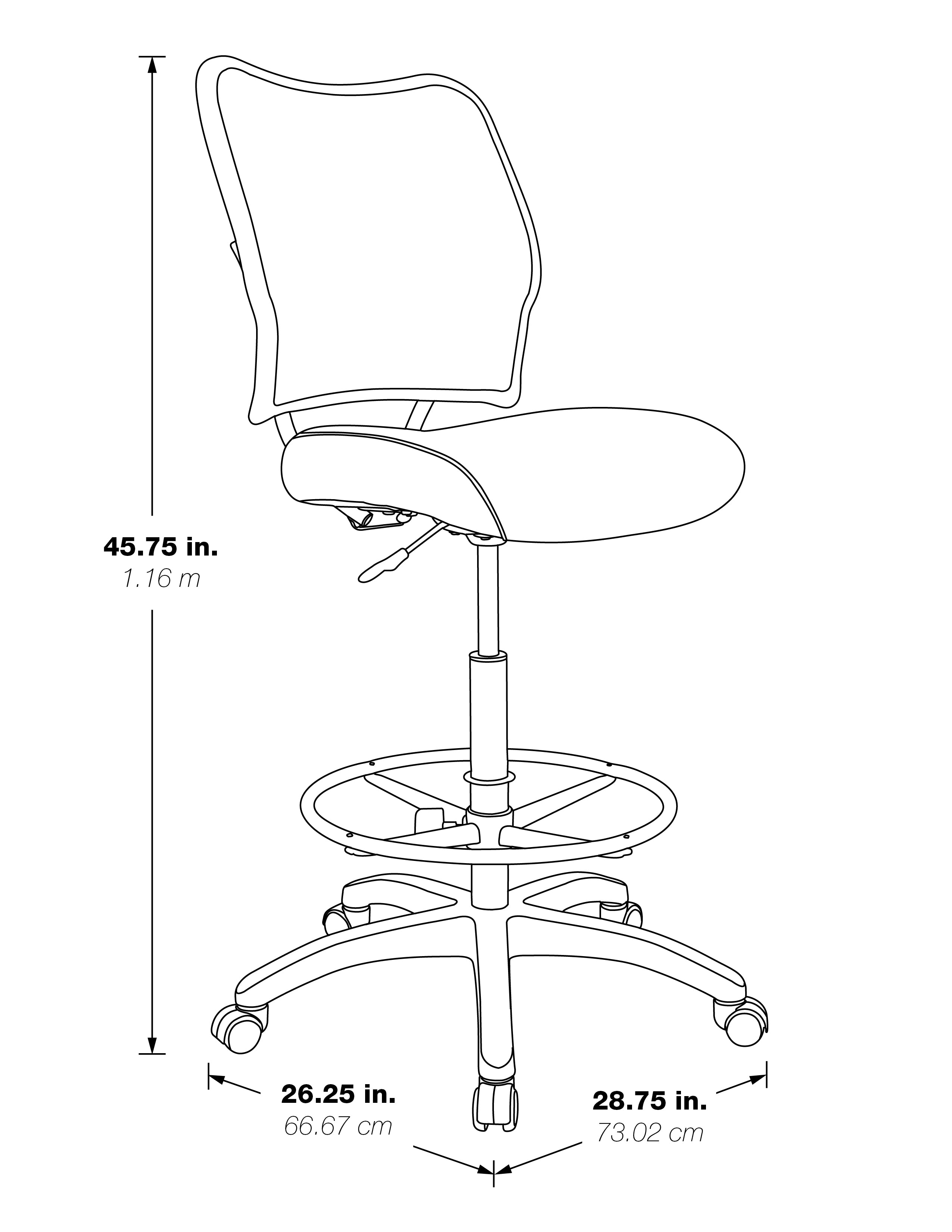 Deluxe AirGrid® Back Drafting Chair - Grey