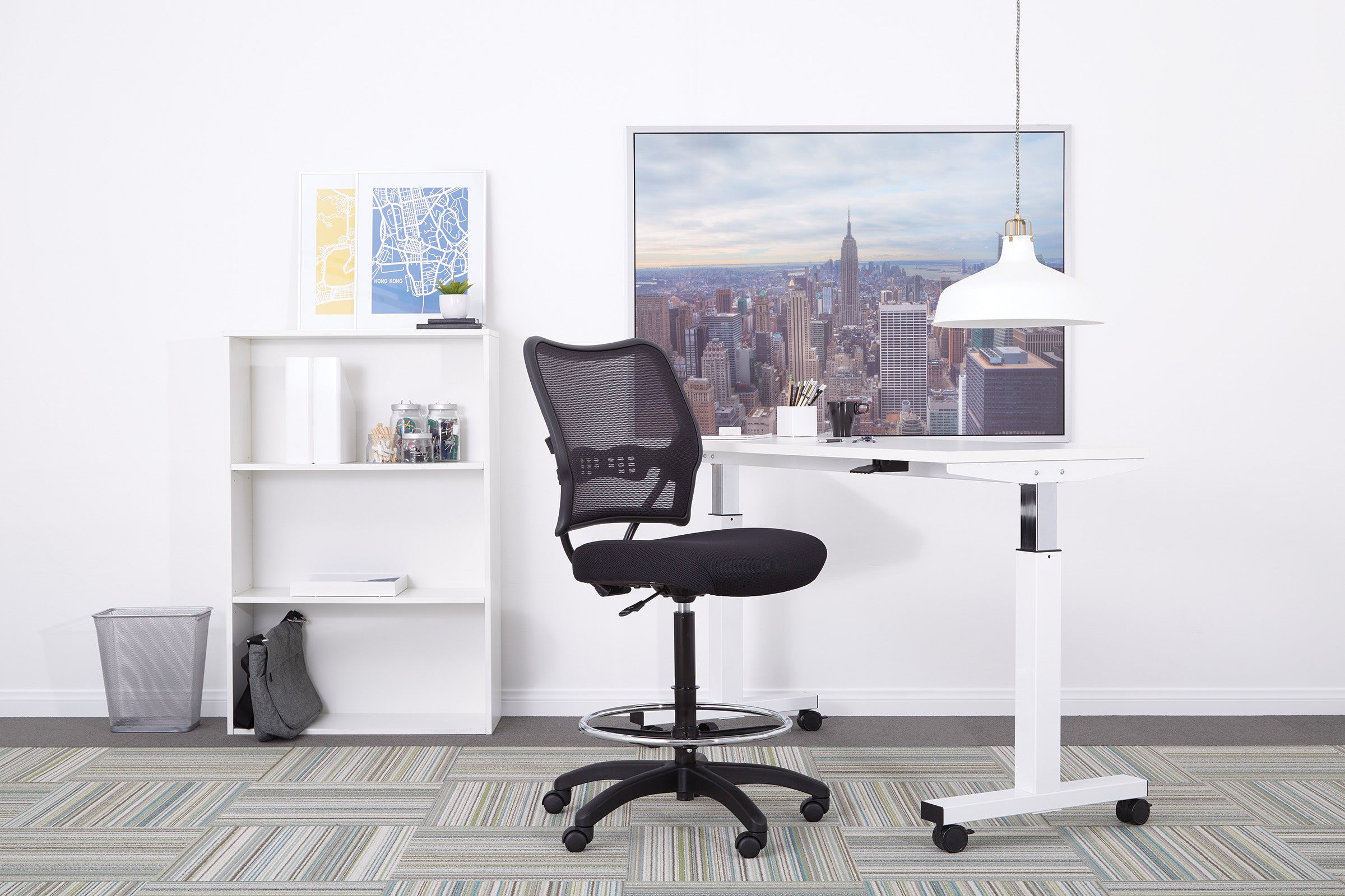 Deluxe AirGrid® Back Drafting Chair - Black