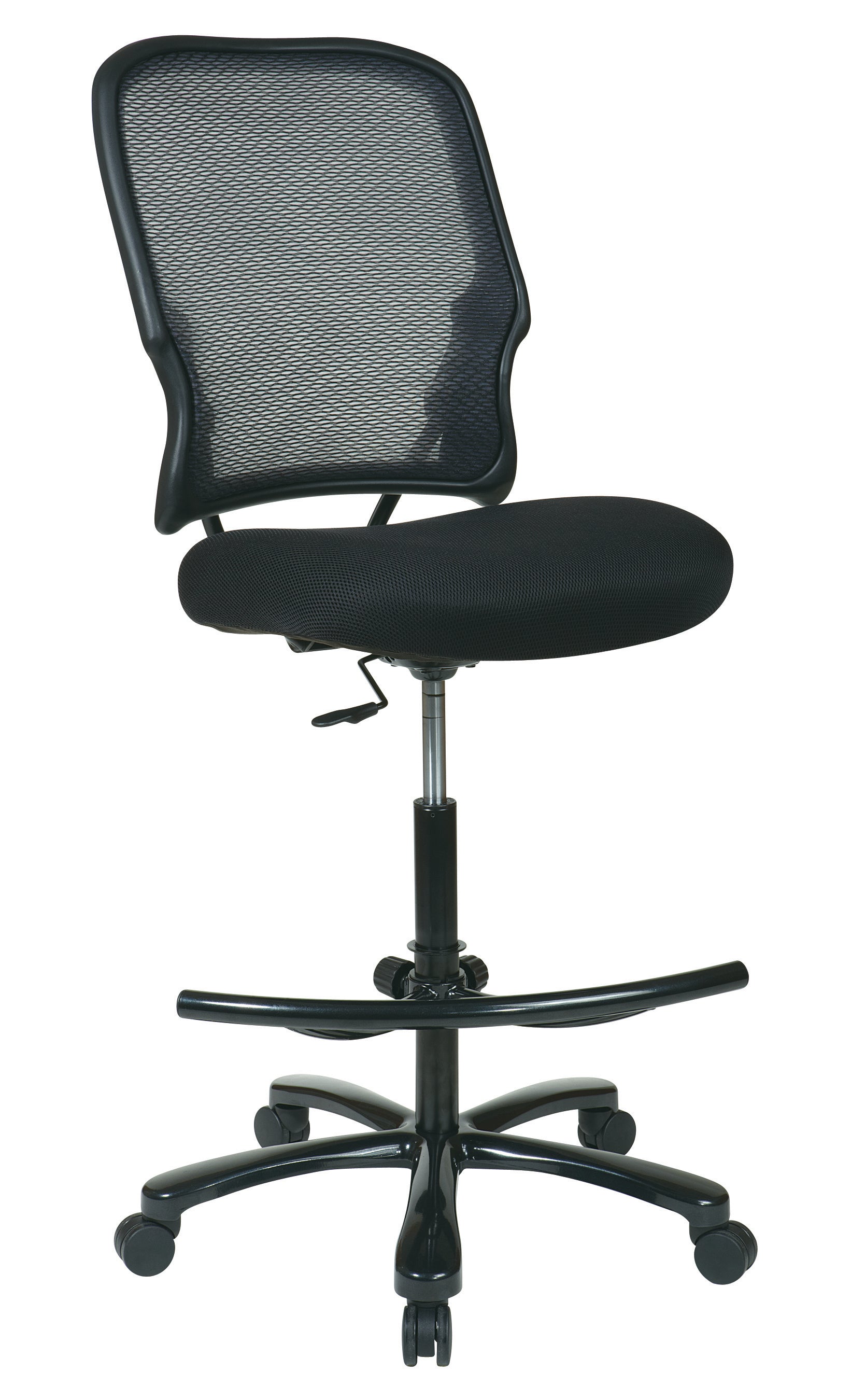 Big Man's AirGrid® Drafting Chair - Black