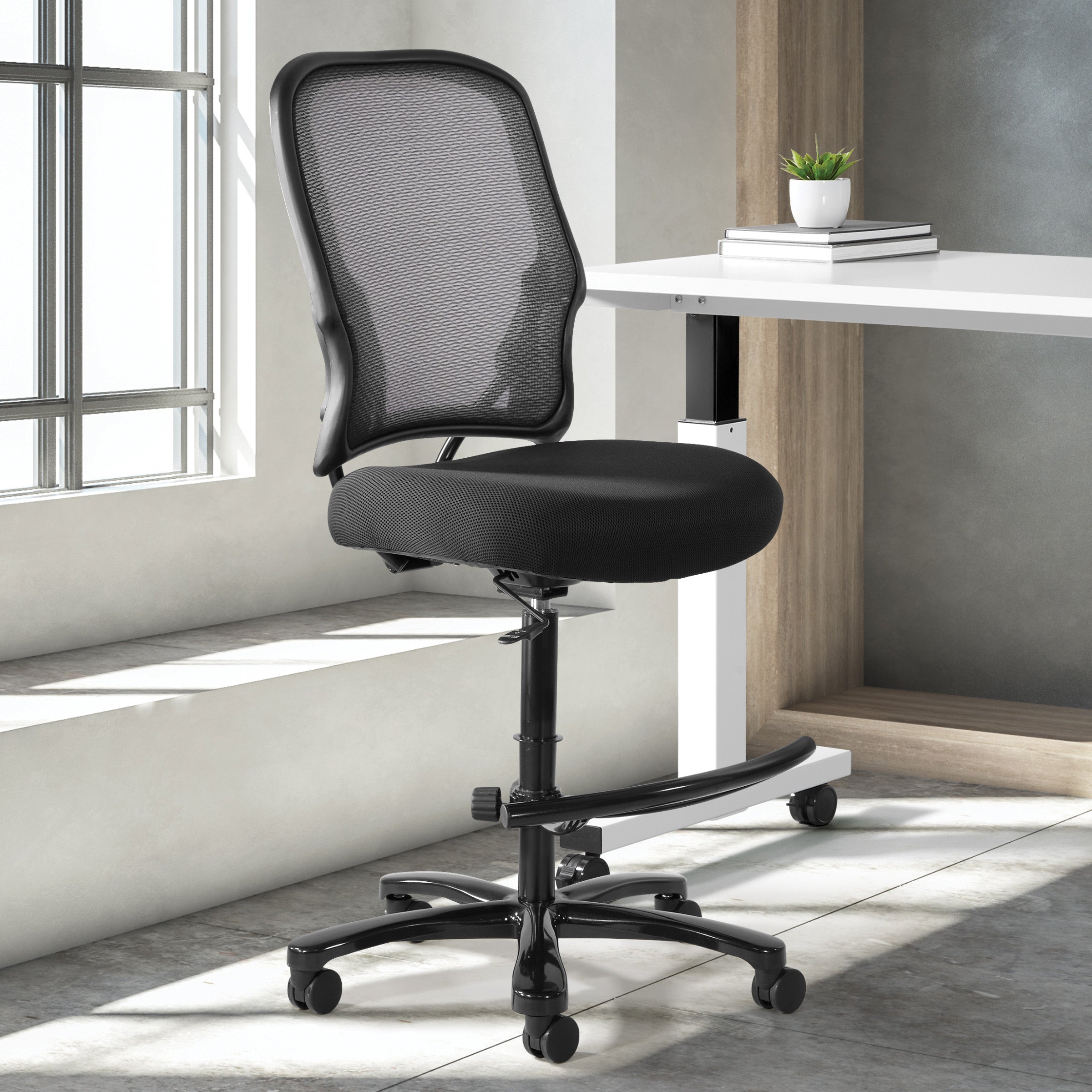 Big Man's AirGrid® Drafting Chair - Black