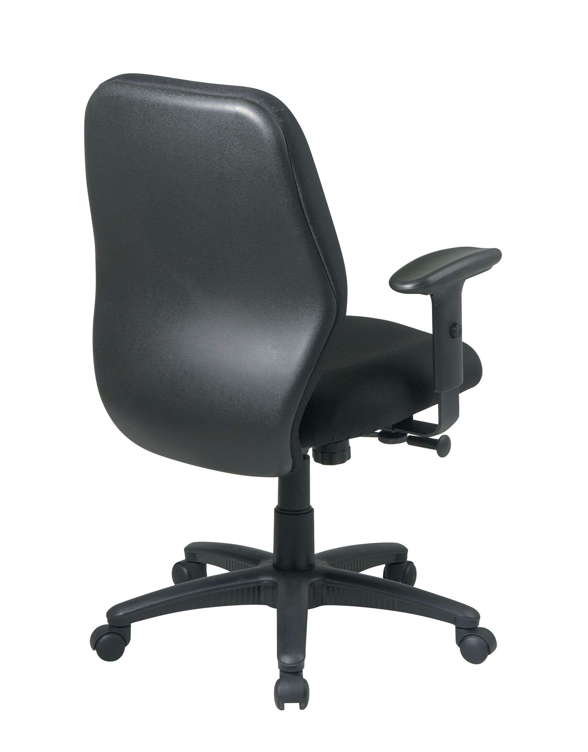 Mid Back 2-to-1 synchro Tilt Chair - Black